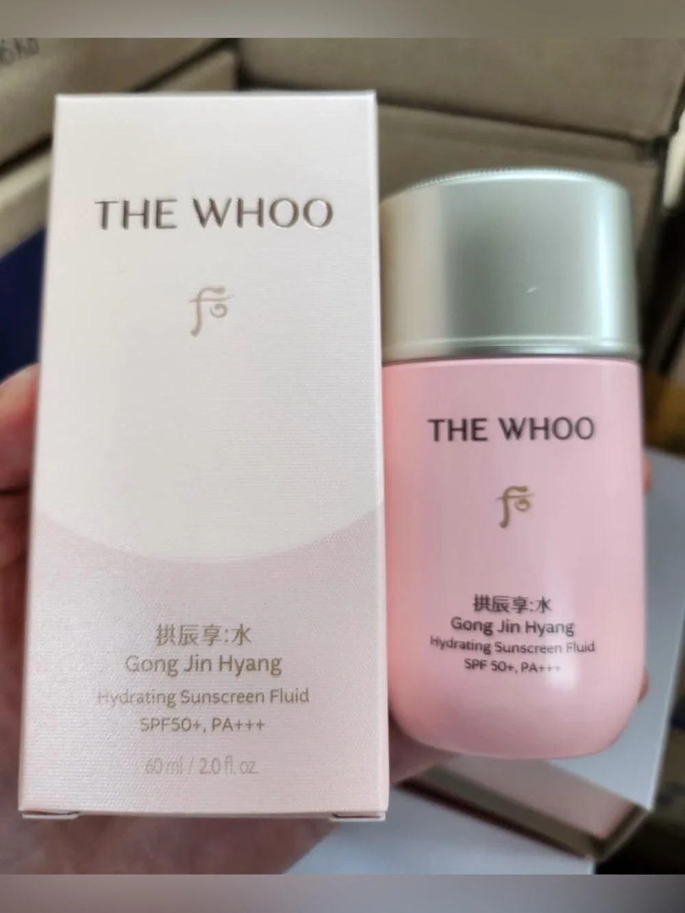 The Whoo Gong Jin Hyang Soo Hydrating Sunscreen Fluid 60ml SPF50+ PA+++ K-Beauty